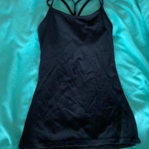 Black, strappy, Ivivva workout tank top.